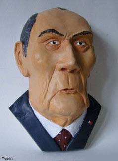 Caricature de Fran&ccedil;ois Mitterrand - Buste Mitterrand
