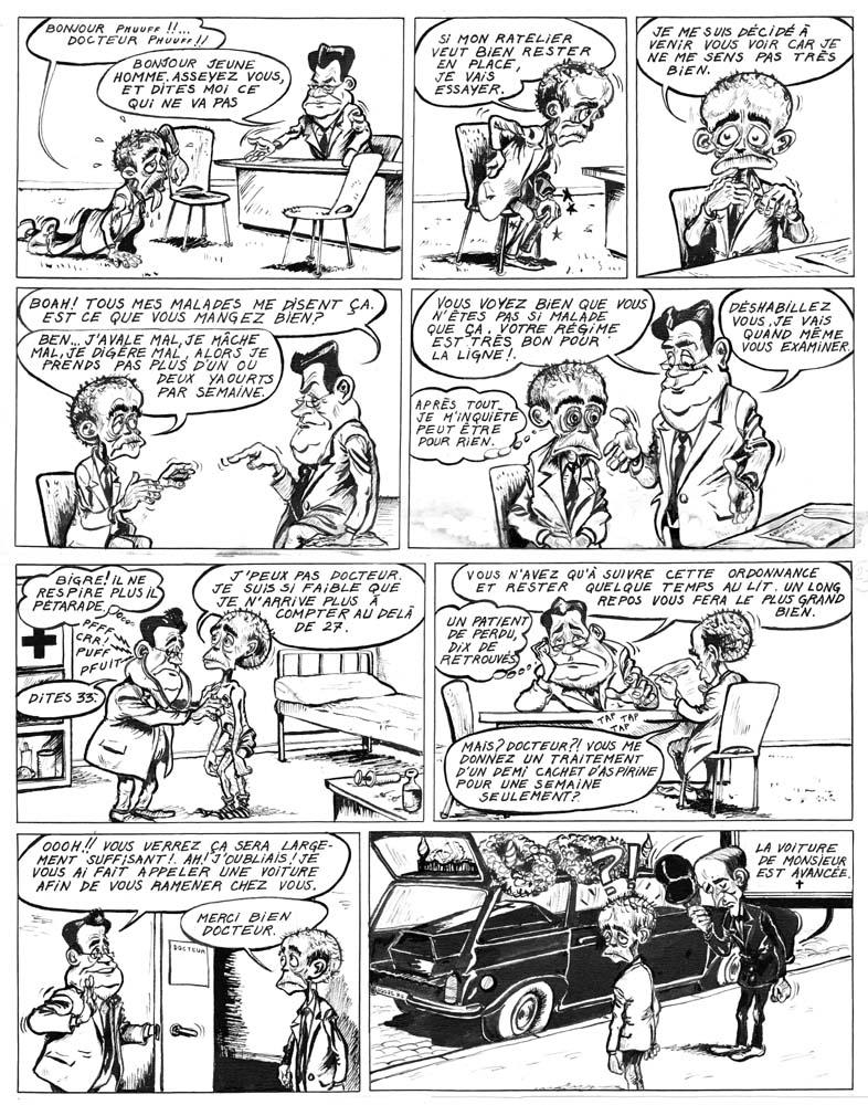 Malade en bonne sant&eacute; Dessin Humoristique de m&eacute;decine BD